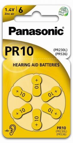 Panasonic PR10 Hearing Aid Batteries