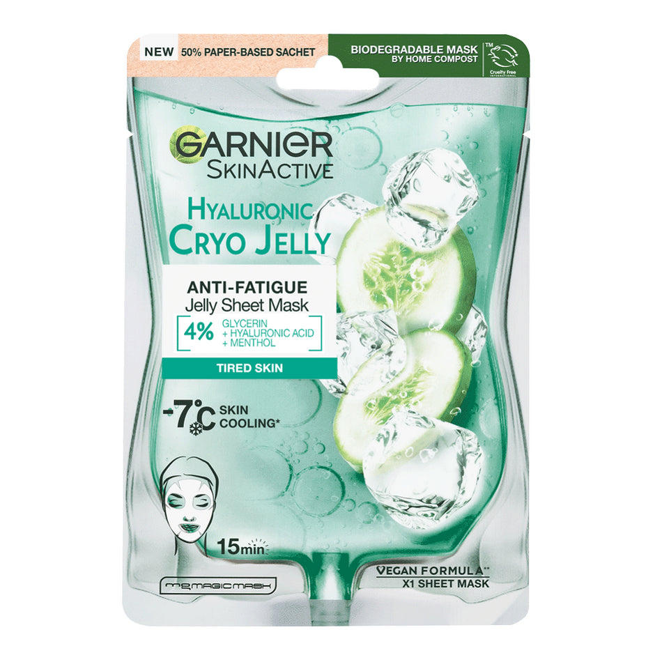 Garnier Anti-Fatigue Hyaluronic Acid & Icy Cucumber Cryo Jelly Face Mask