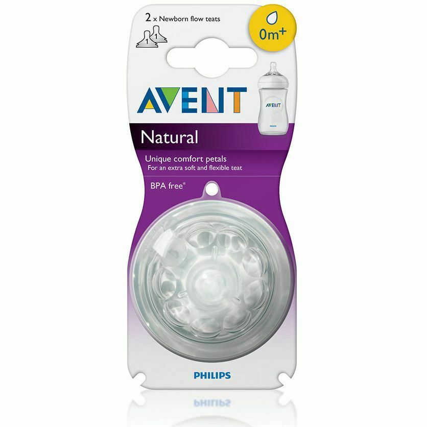 Avent Natural Newborn Twin Pack Teats 0 Months+