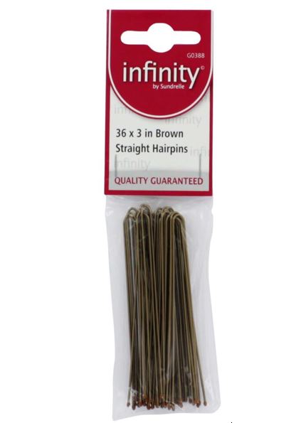 Infinity Brown Straight Hair Pins (3 inch)