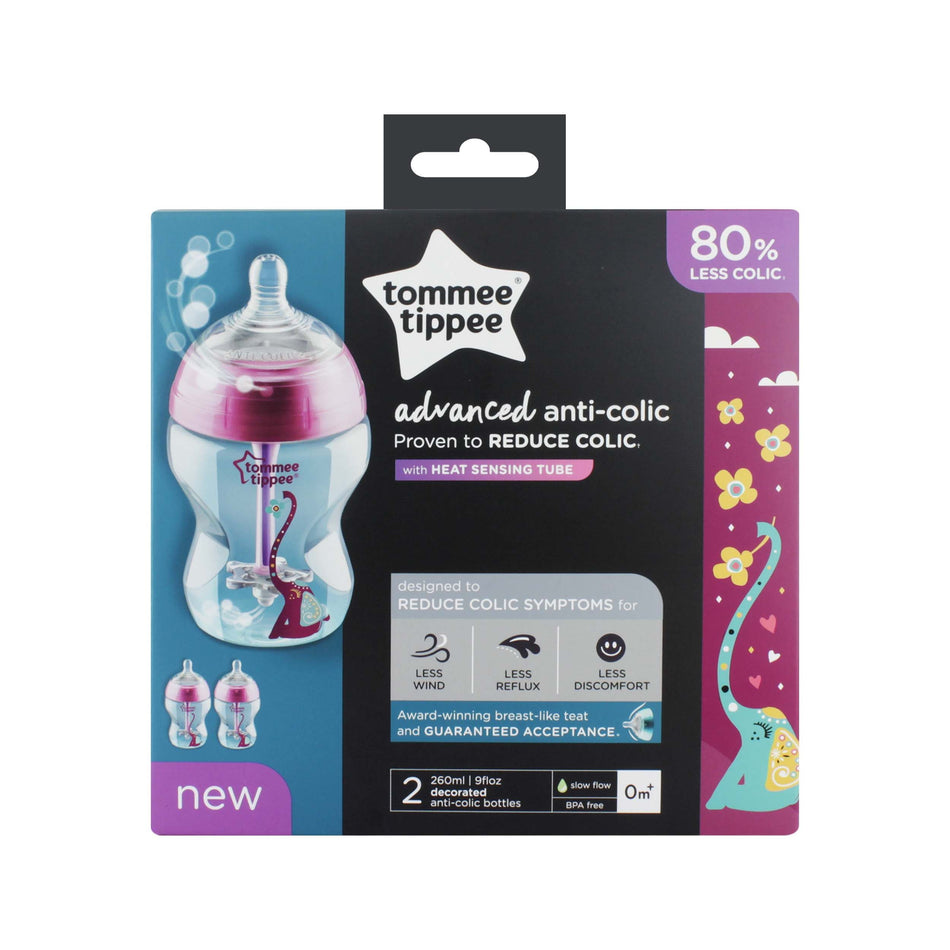 Tommee Tippee Anti-Colic Bottles x2