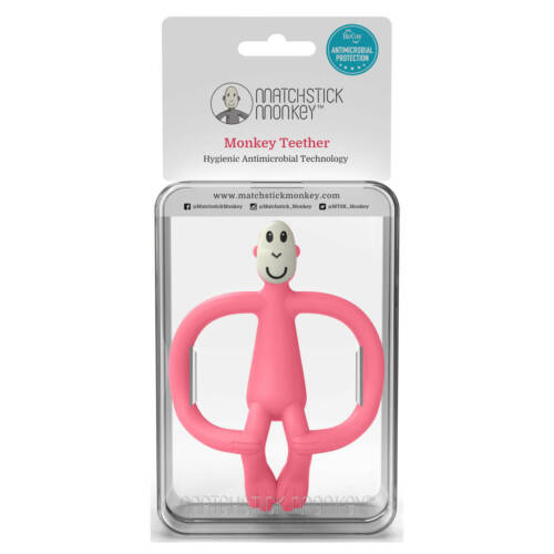 Matchstick Teething Monkey Pink