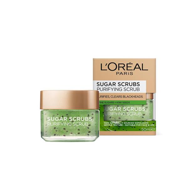 L'Oreal Paris Smooth Sugar Clear Kiwi Face And Lip Scrub