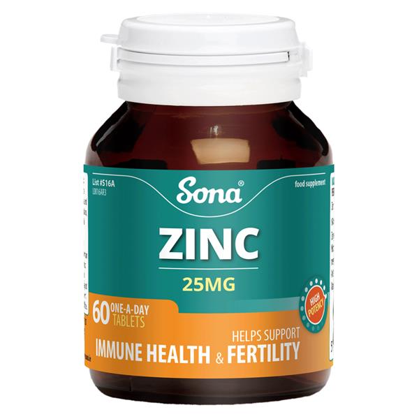 Sona Zinc 25mg One-A-Day Capsules