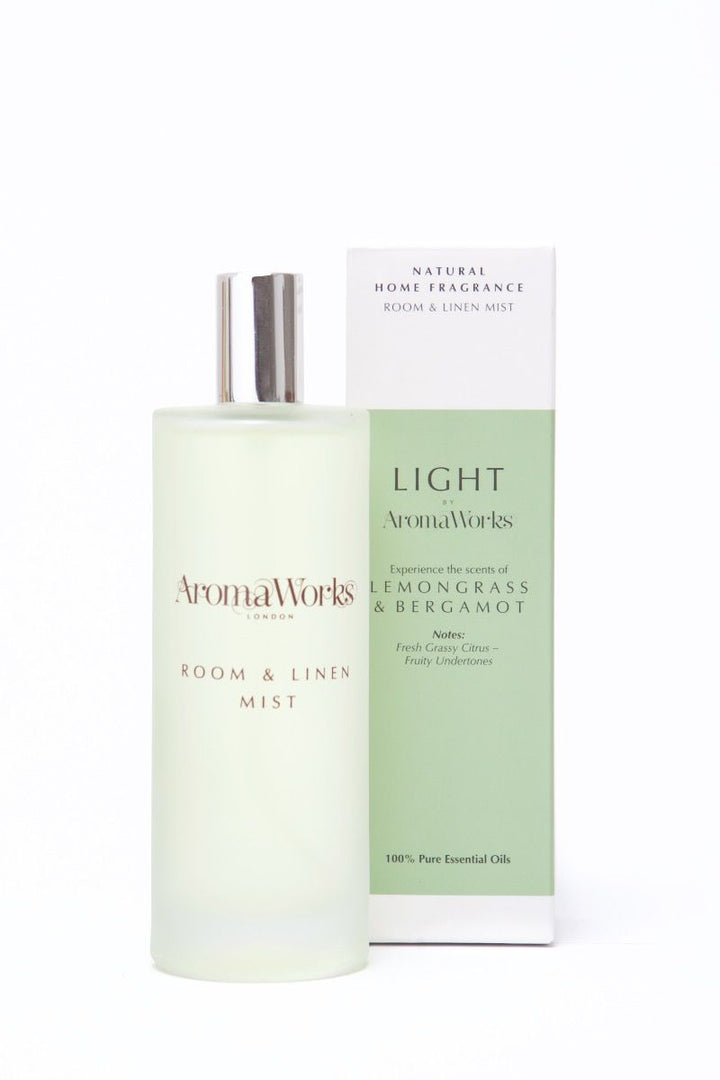 AromaWorks Lemongrass & Bergamot Room Mist - Light Range