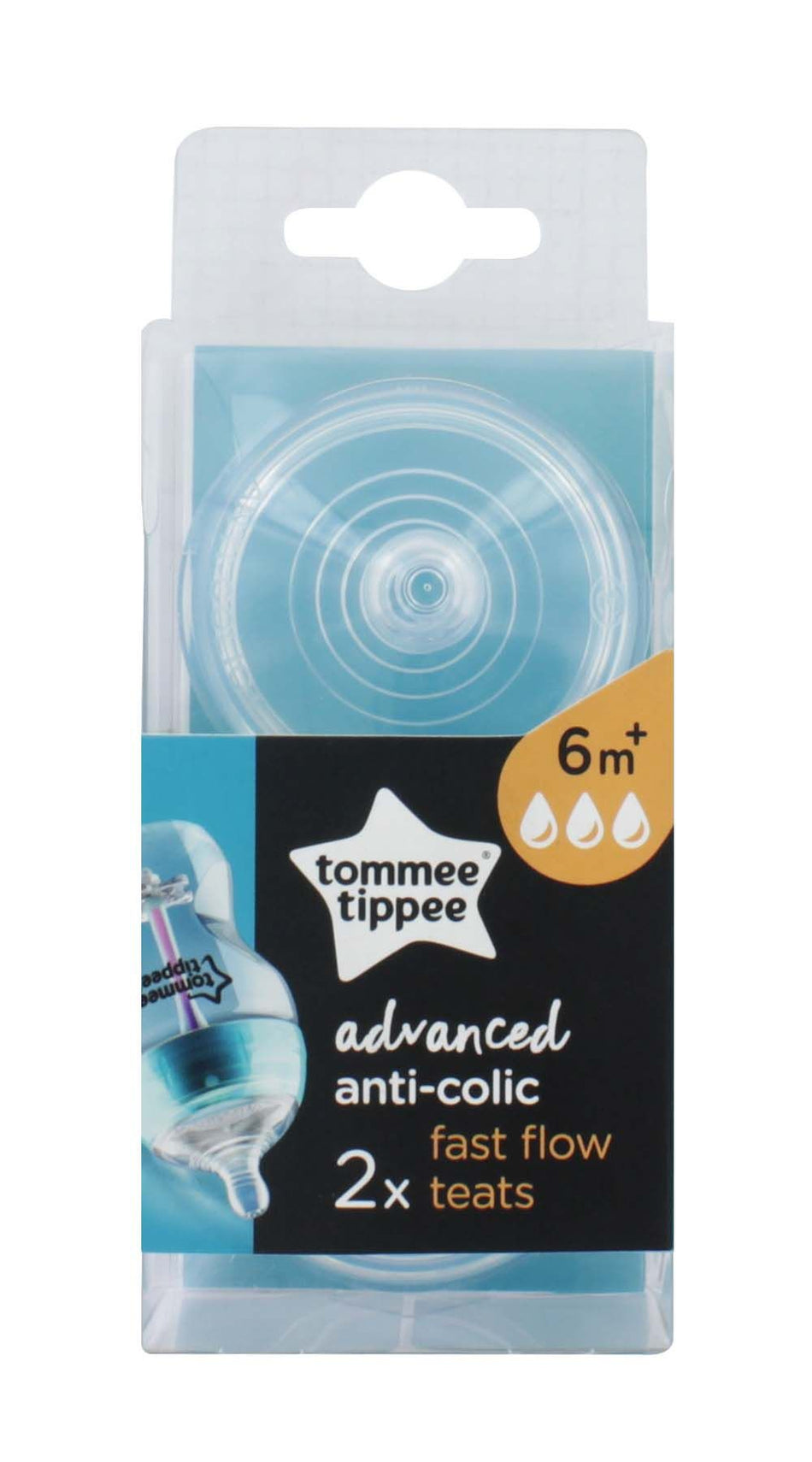 Tommee Tippee Advanced Anti-Colic Teat Fast-Flow x2