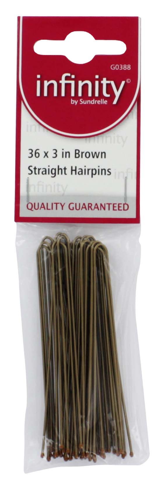 Infinity Brown Straight Hair Pins (3 inch)