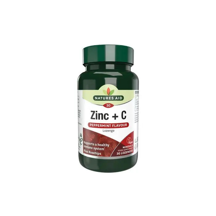 Natures Aid Zinc + C Rosehip Lozenges